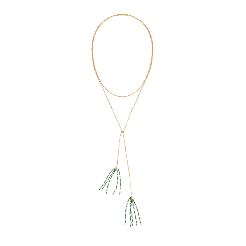 Grounded Hope Tassel Wrap Necklace