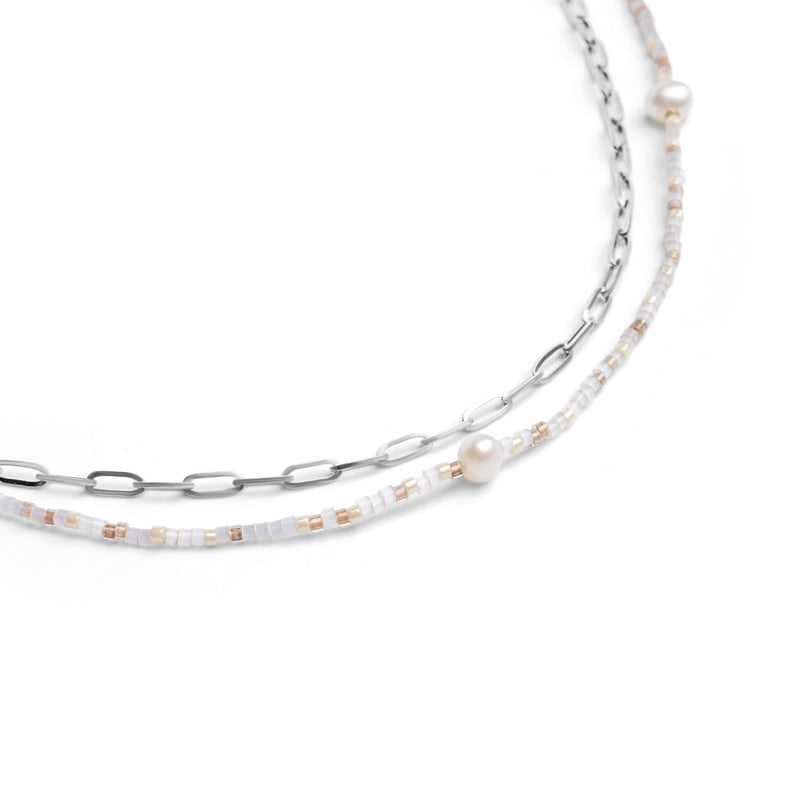 Garden of Eden Necklace Set - Silver