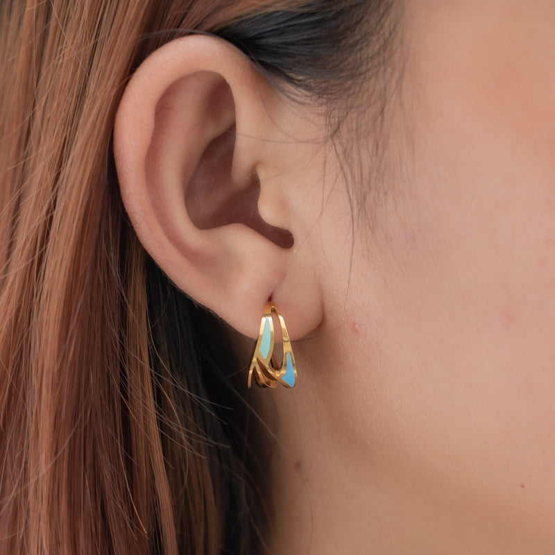 Walk on Water Mini Hoop Earrings