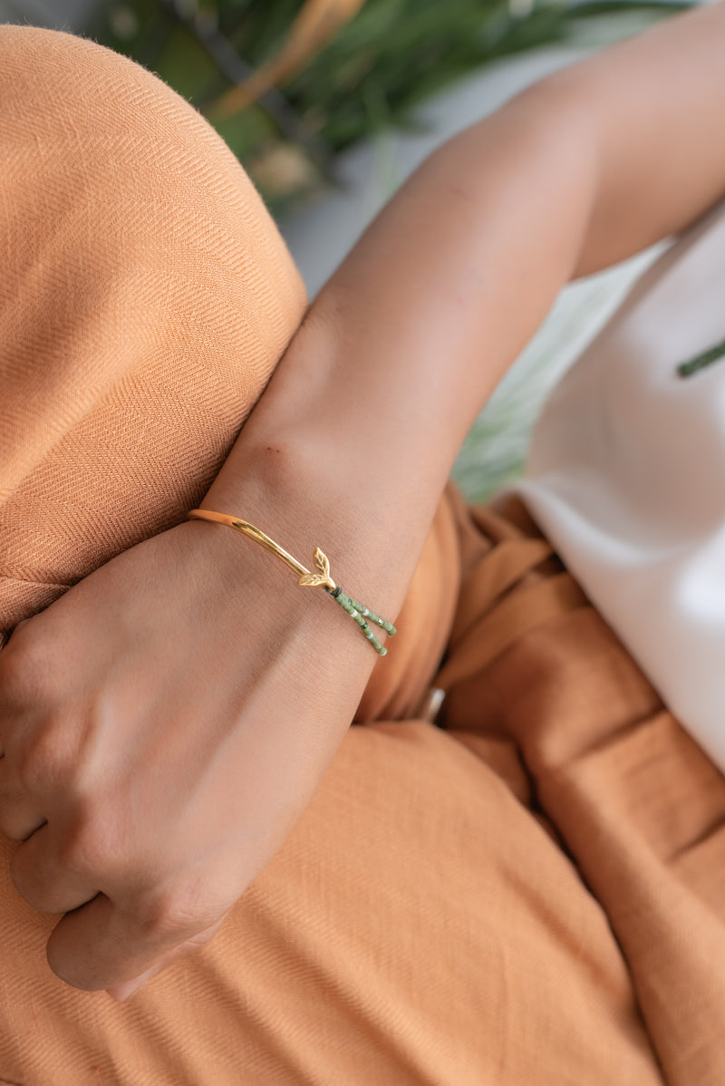 Grounded Hope Half-Cuff Bracelet